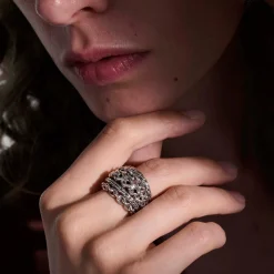 Women John Hardy Statement^Asli Stacked Ring, Sterling Silver