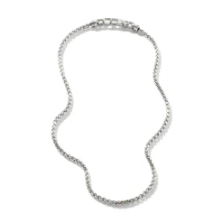 Men John Hardy Chains^Box Chain Necklace, Sterling Silver, 4Mm