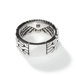 Men John Hardy Bands^Carved Chain Band Ring, Sterling Silver