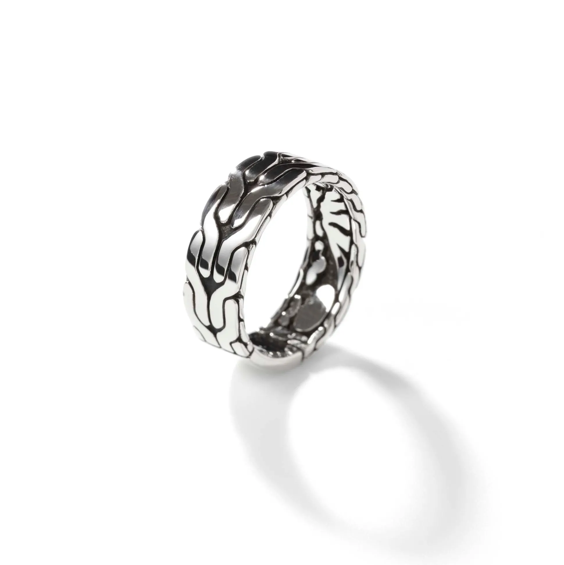 Men John Hardy Bands^Carved Chain Band Ring, Sterling Silver