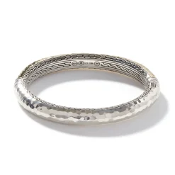 Women John Hardy Bangles & Cuffs^Carved Chain Palu Hinged Bangle, Silver, Gold