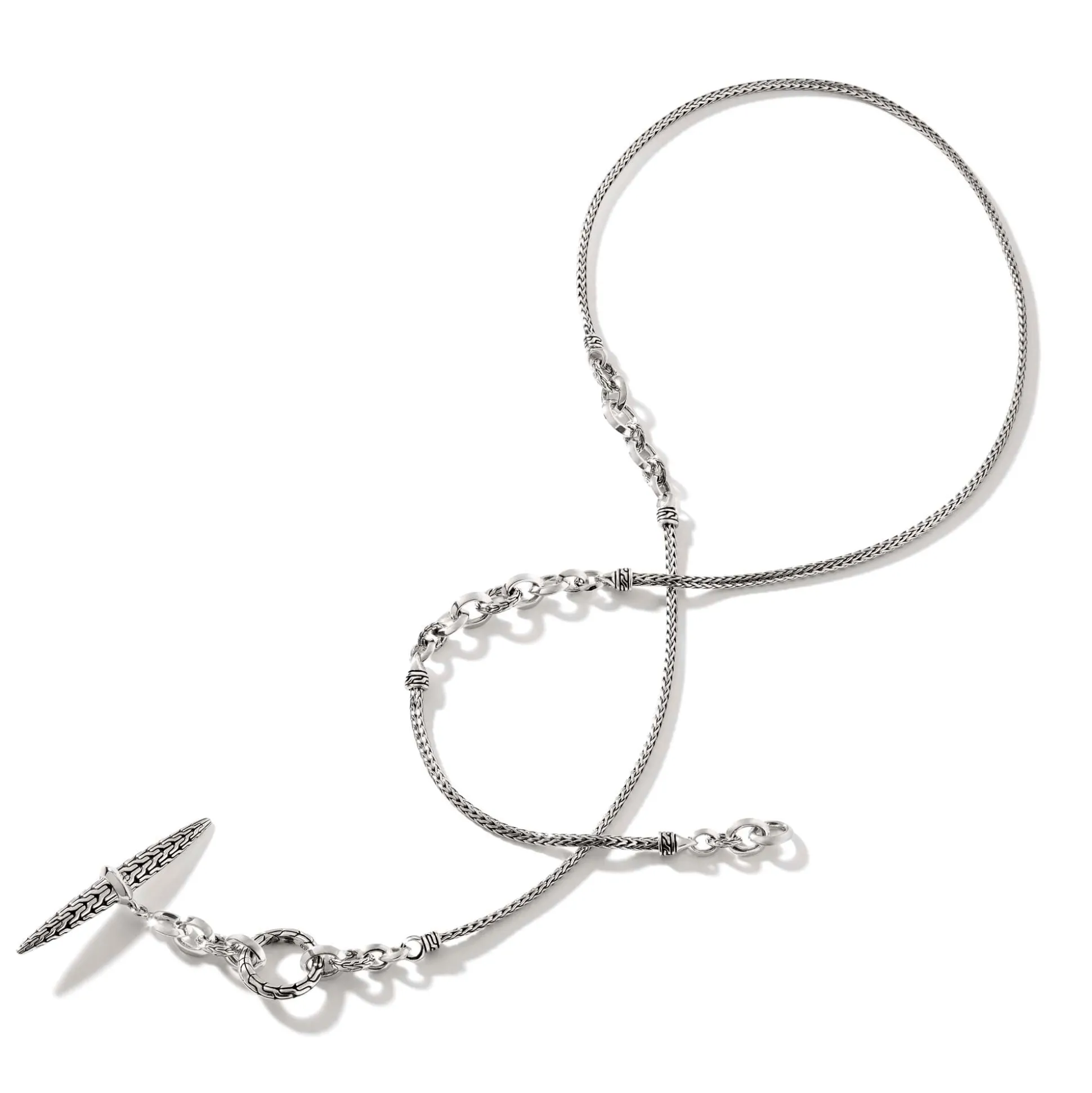 Men John Hardy Tags & Pendants^Carved Chain Pendant Necklace, Silver