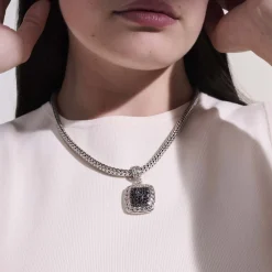 Women John Hardy Pendants^Carved Chain Pendant, Silver, Diamonds