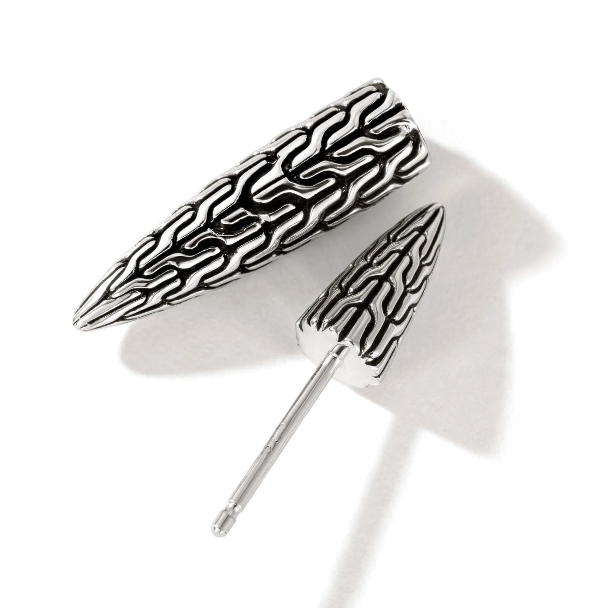 Men John Hardy Studs^Carved Chain Single Earring, Sterling Silver