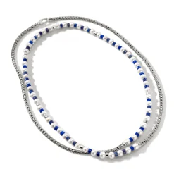 Women John Hardy Beads^Colorblock Necklace, Silver, Gemstones, Pearl