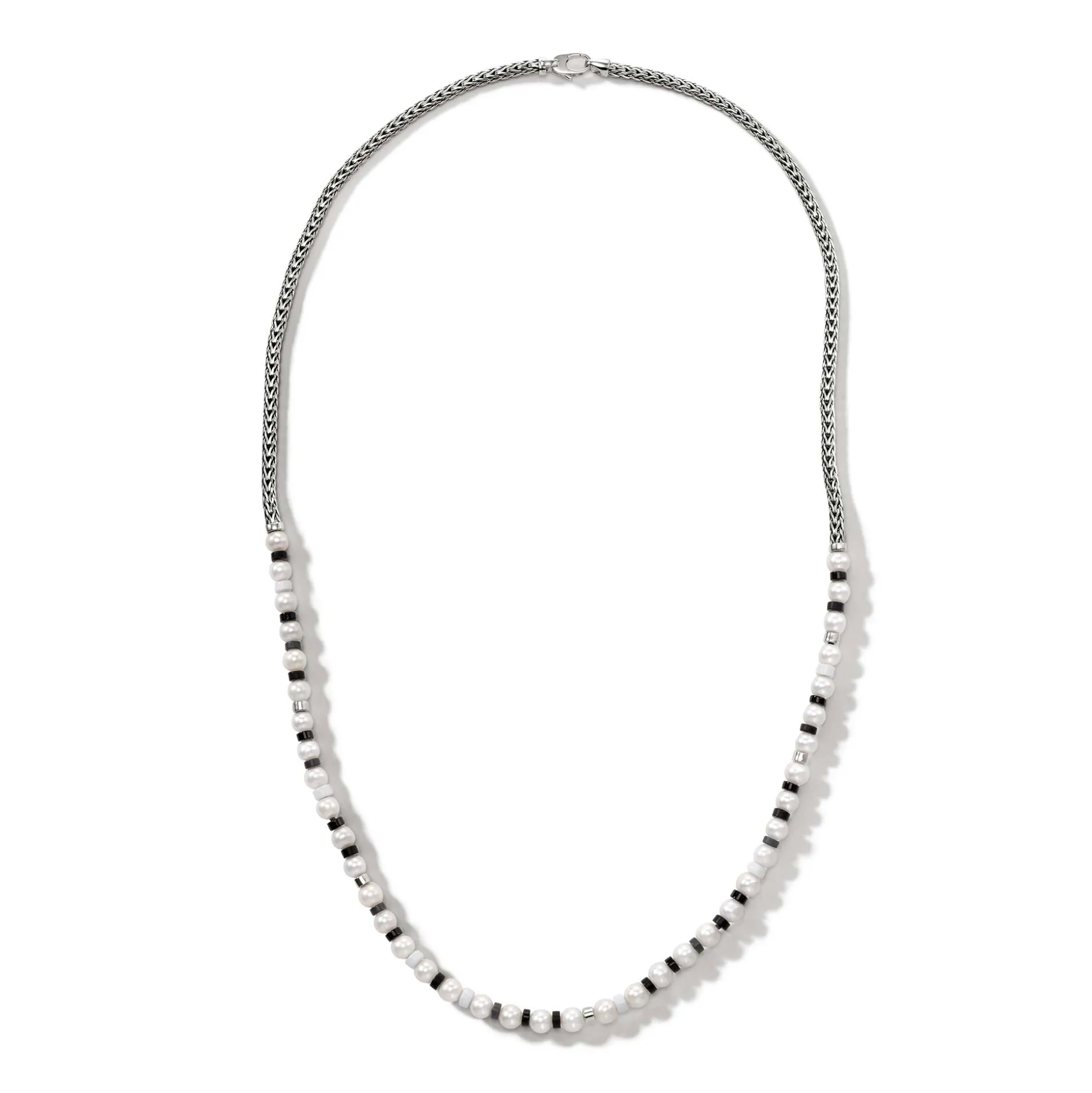 Men John Hardy Beads^Colorblock Necklace, Silver, Gemstones, Pearl