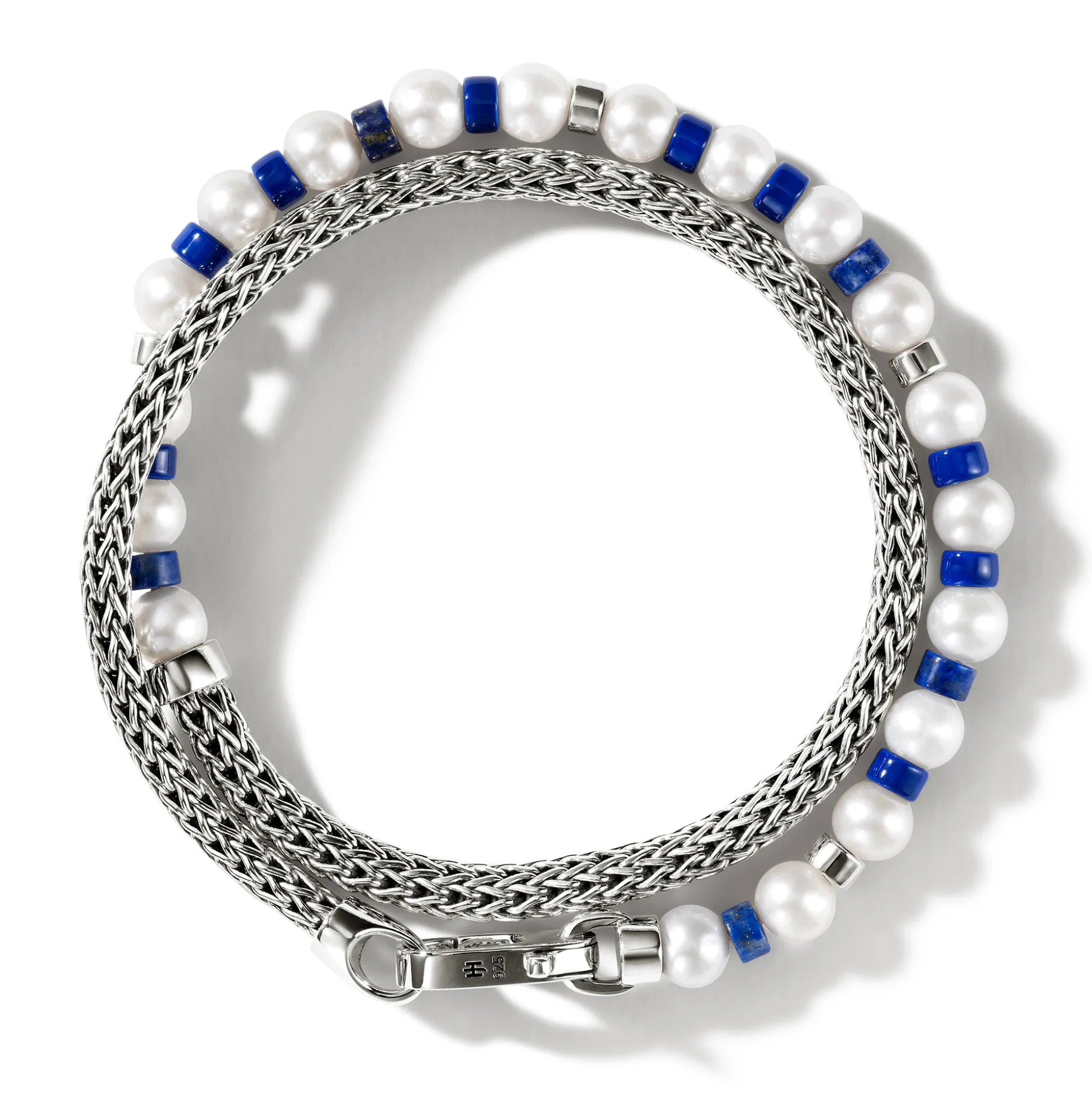 Men John Hardy Beads^Colorblock Wrap, Silver, Gemstones, Pearl