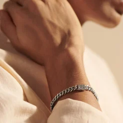 Men John Hardy Chains^Curb Chain Bracelet, Sterling Silver, 7Mm