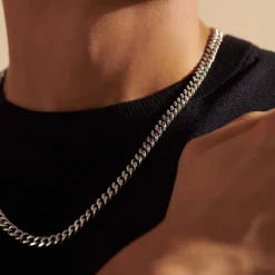 Men John Hardy Chains^Curb Chain Necklace, Stering Silver, 7Mm