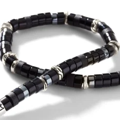 Men John Hardy Beads^Heishi Bracelet, Gemstones, Sterling Silver