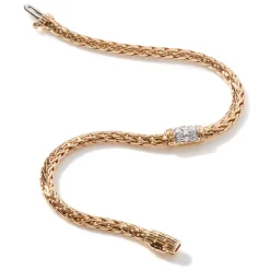 Women John Hardy Chains^Icon Bracelet, Gold, Diamonds, 3.5Mm