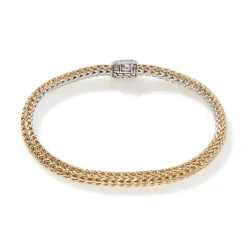 Men John Hardy Chains^Icon Bracelet, Gold, Silver, Diamonds, 7.5Mm