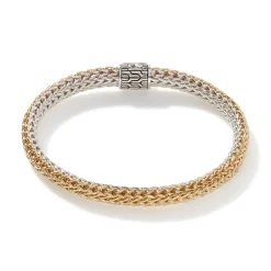 Men John Hardy Chains^Icon Bracelet, Gold, Silver, Diamonds, 7.5Mm