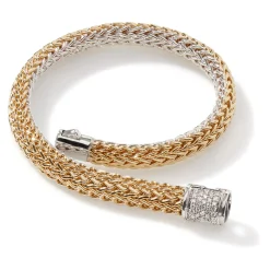 Men John Hardy Chains^Icon Bracelet, Gold, Silver, Diamonds, 5Mm