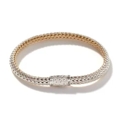 Men John Hardy Chains^Icon Bracelet, Gold, Sterling Silver, 5Mm