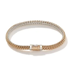 Men John Hardy Chains^Icon Bracelet, Gold, Sterling Silver, 6.5Mm