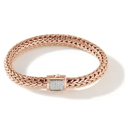 Women John Hardy Chains^Icon Bracelet, Silver, Diamonds, 7.5Mm