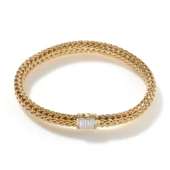 Women John Hardy Chains^Icon Bracelet, Silver, Diamonds, 6.5Mm