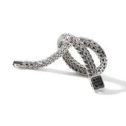 Women John Hardy Chains^Icon Bracelet, Sterling Silver, Pave, 6.5Mm