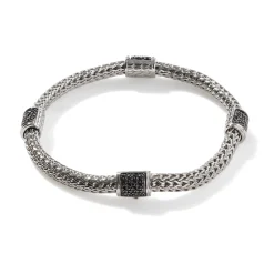 Women John Hardy Chains^Icon Bracelet, Sterling Silver, Pave, 5Mm