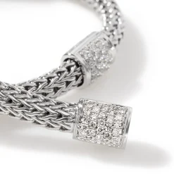 Women John Hardy Chains^Icon Bracelet, Sterling Silver, Pave, 5Mm