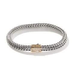 Women John Hardy Chains^Icon Bracelet, Sterling Silver, Gold, 6.5Mm