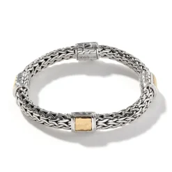 Men John Hardy Chains^Icon Bracelet, Sterling Silver, Gold, 7.5Mm