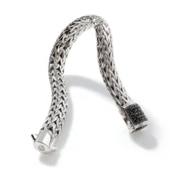 Women John Hardy Chains^Icon Bracelet, Sterling Silver, Pave, 10.5Mm
