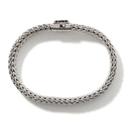 Women John Hardy Chains^Icon Bracelet, Sterling Silver, Pave, 10.5Mm
