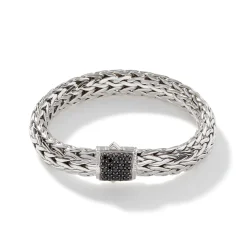 Women John Hardy Chains^Icon Bracelet, Sterling Silver, Pave, 6.5Mm