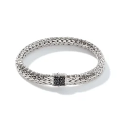 Women John Hardy Chains^Icon Bracelet, Sterling Silver, Pave, 6.5Mm