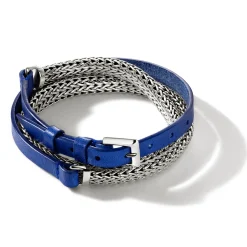 Men John Hardy Chains^Icon Wrap, Sterling Silver, Leather