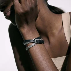 Men John Hardy Chains^Icon Wrap, Sterling Silver, Leather