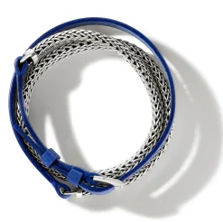 Men John Hardy Chains^Icon Wrap, Sterling Silver, Leather