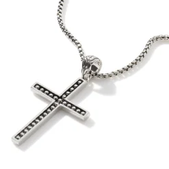 Men John Hardy Tags & Pendants^Jawan Cross Pendant Necklace, Sterling Silver
