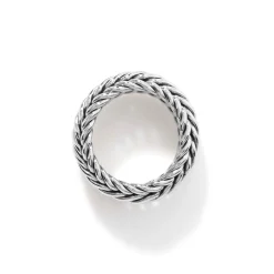 Women John Hardy Soft^Kami Chain Band Ring, Sterling Silver, Wide