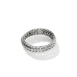 Women John Hardy Soft^Kami Chain Band Ring, Sterling Silver, Slim
