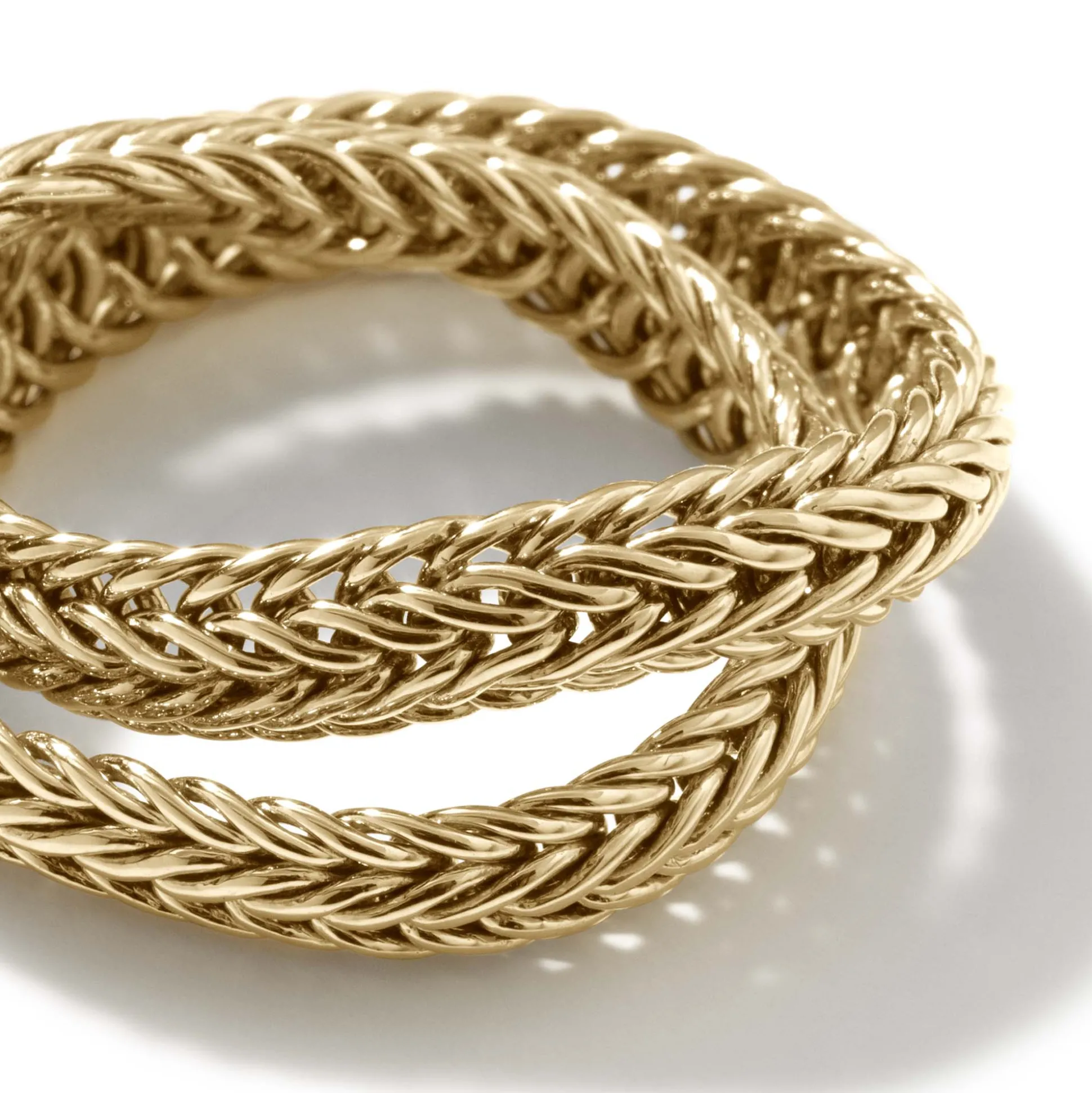Women John Hardy Soft^Kami Chain Crossover Ring, Gold, 4.5Mm