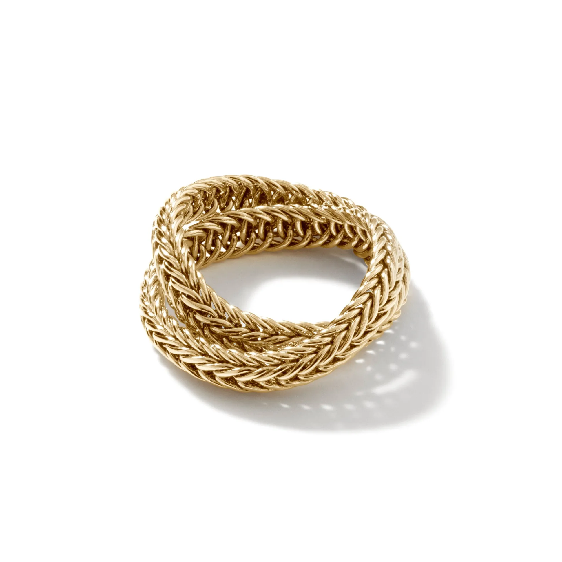 Women John Hardy Soft^Kami Chain Crossover Ring, Gold, 4.5Mm