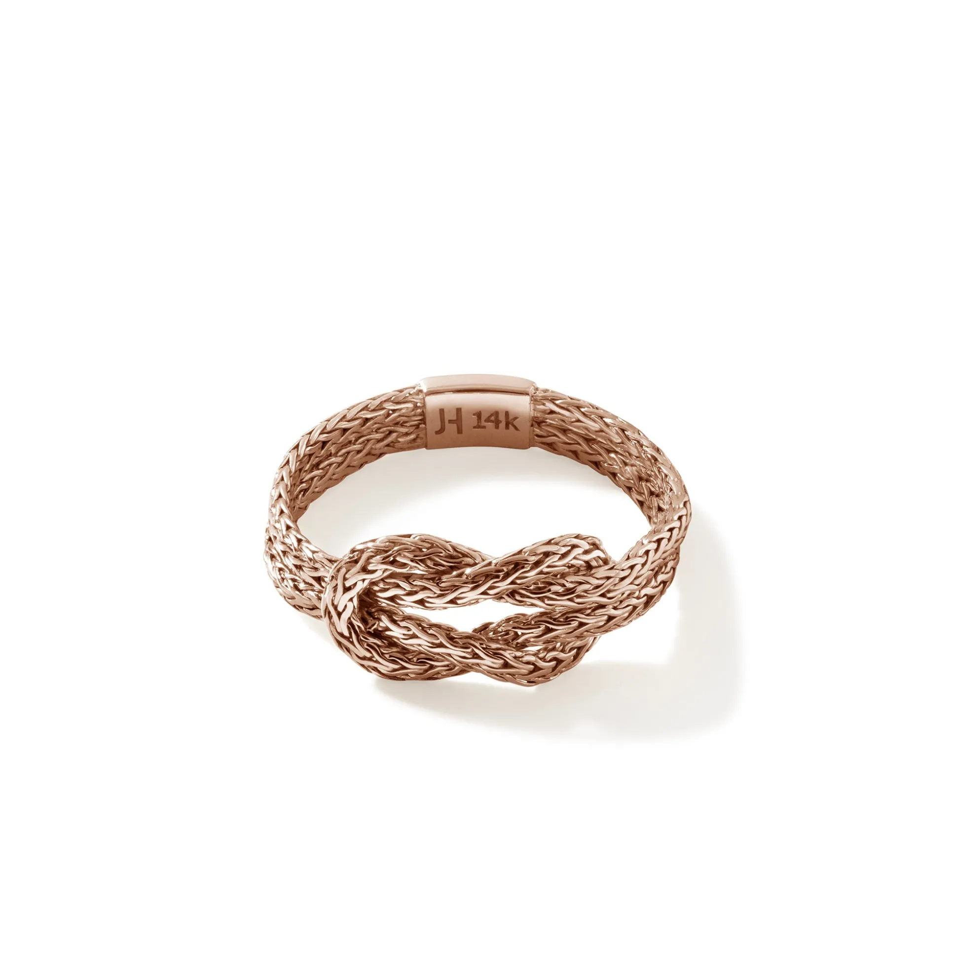 Women John Hardy Soft^Love Knot Chain Ring, Rose Gold