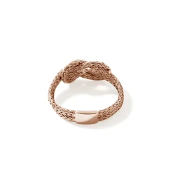 Women John Hardy Soft^Love Knot Chain Ring, Rose Gold