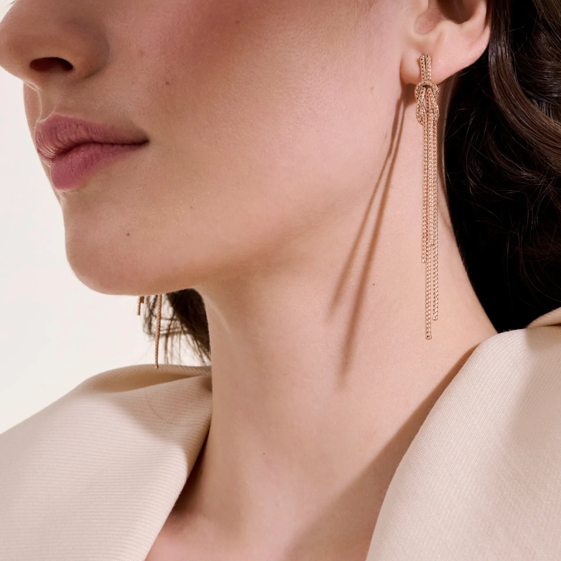 Women John Hardy Drops^Love Knot Drop Earring, Rose Gold