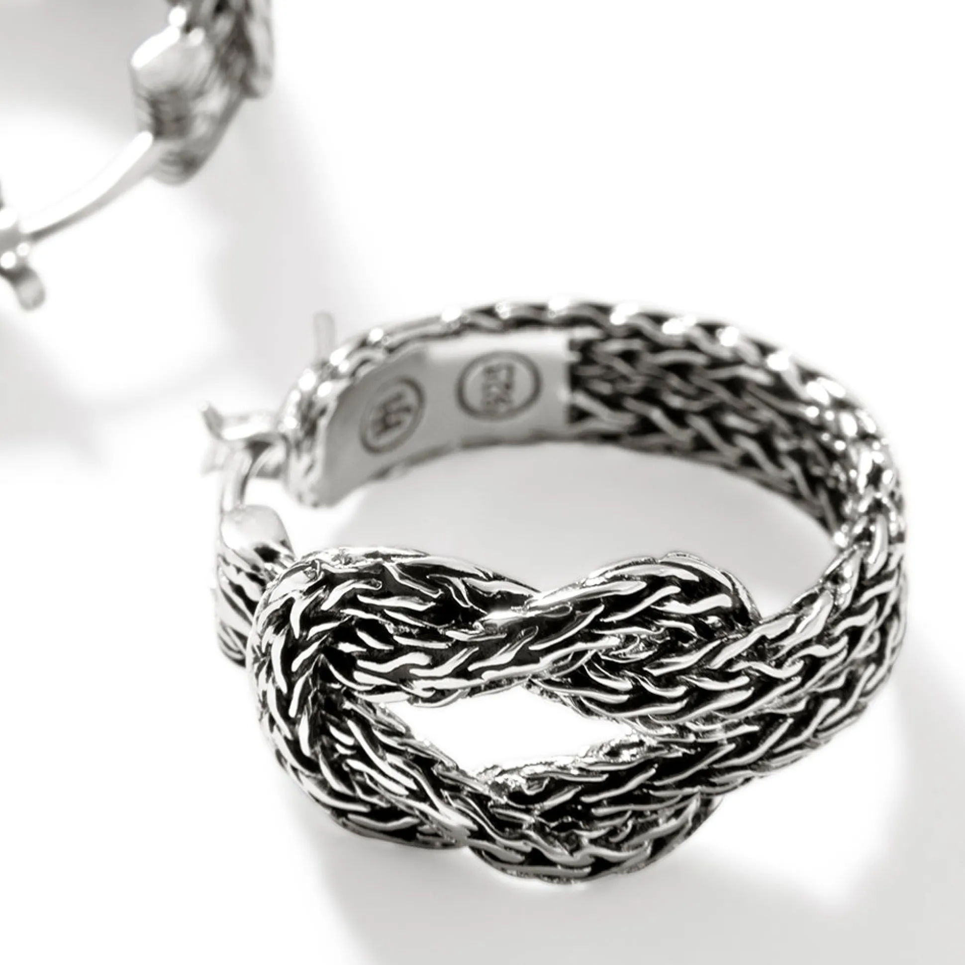 Women John Hardy Statement^Love Knot Hoop Earring, Sterling Silver