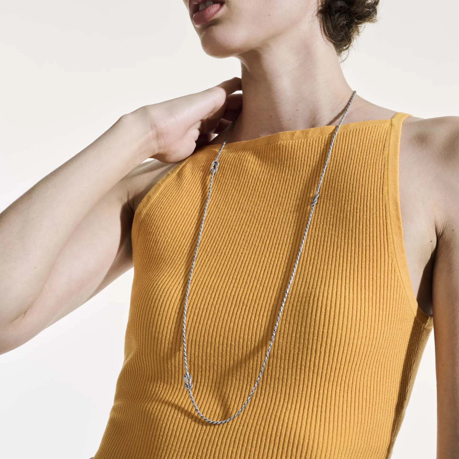 Women John Hardy Layering^Love Knot Necklace, Sterling Silver, 2.5Mm