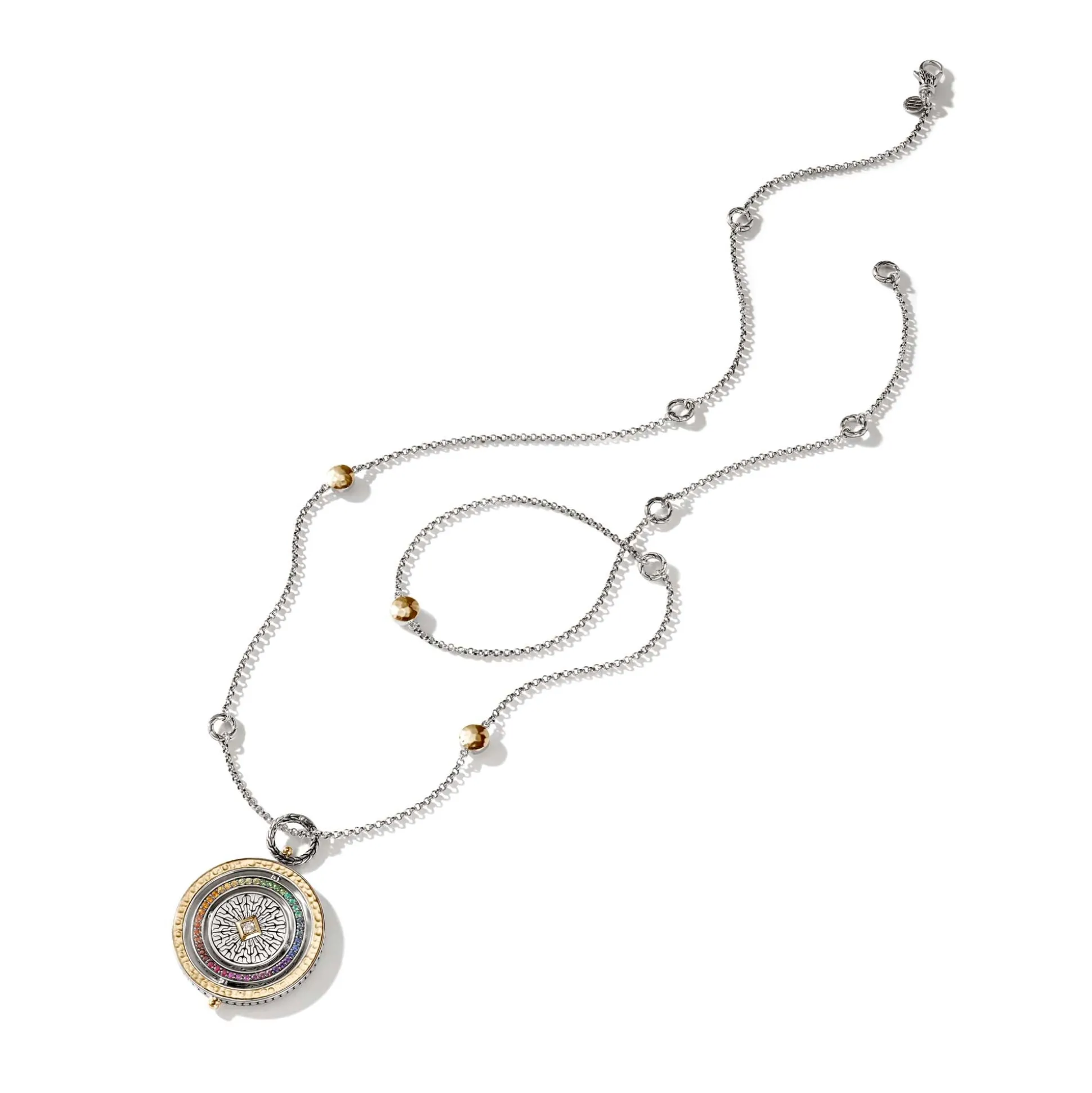 Women John Hardy Pendants^Moon Door Necklace, Gold, Silver, Pave