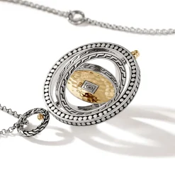 Women John Hardy Pendants^Moon Door Necklace, Gold, Silver, Pave
