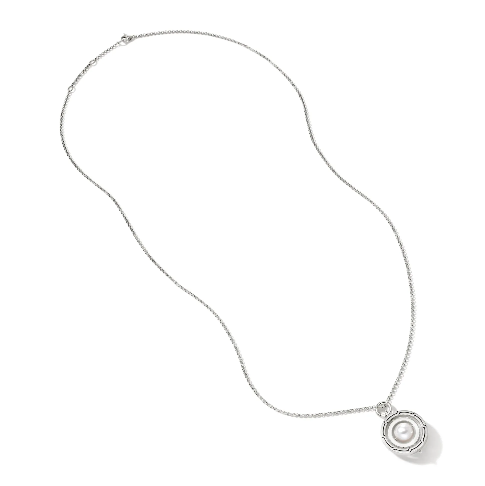 Women John Hardy Pendants^Moon Door Necklace, Silver, Leather, Pearl