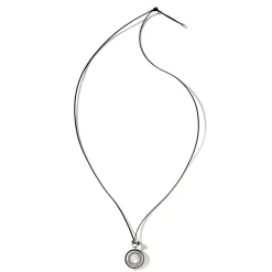 Women John Hardy Pendants^Moon Door Necklace, Silver, Leather, Pearl