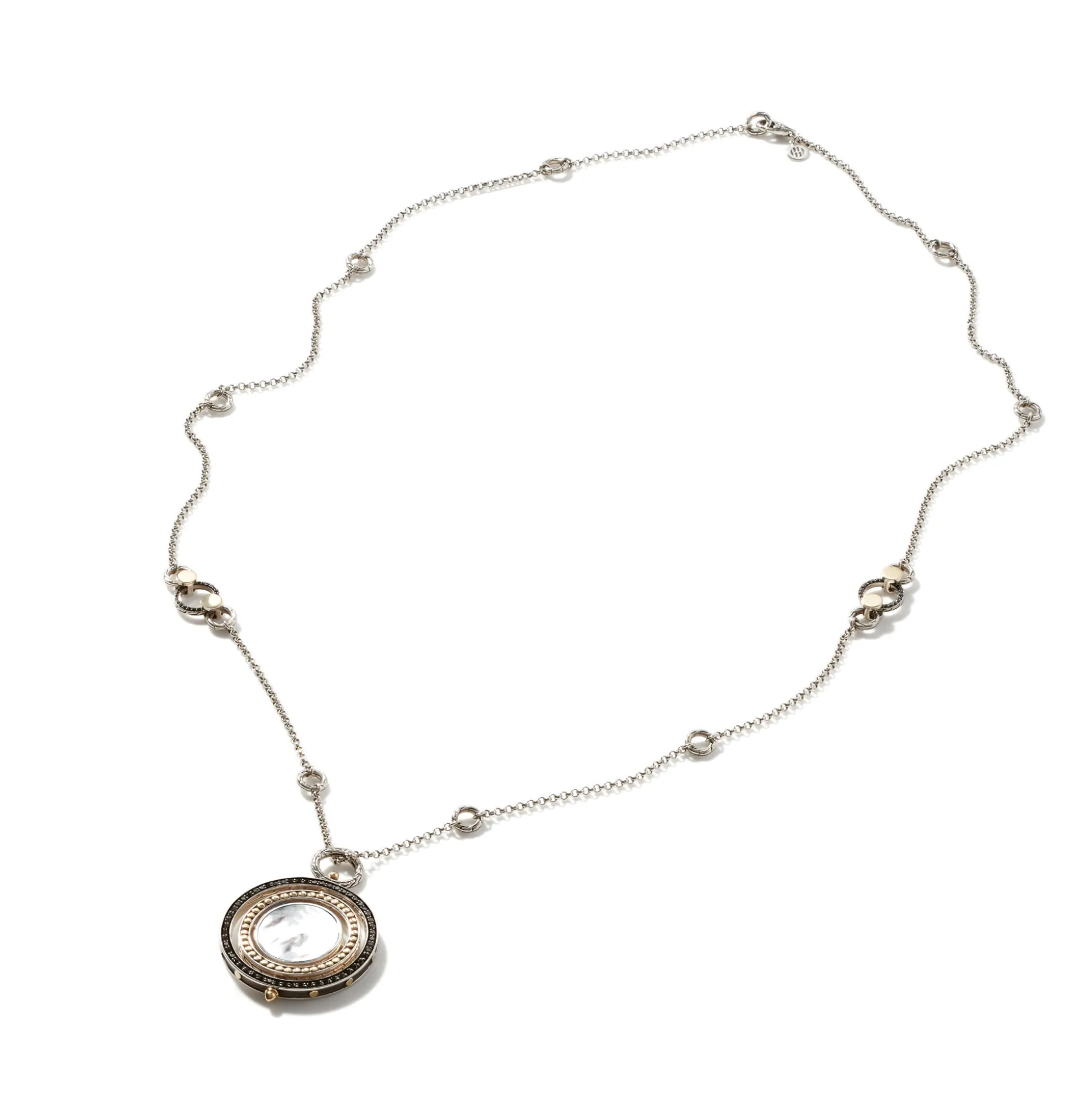 Women John Hardy Pendants^Moon Door Necklace, Silver, Gold, Pave, Pearl