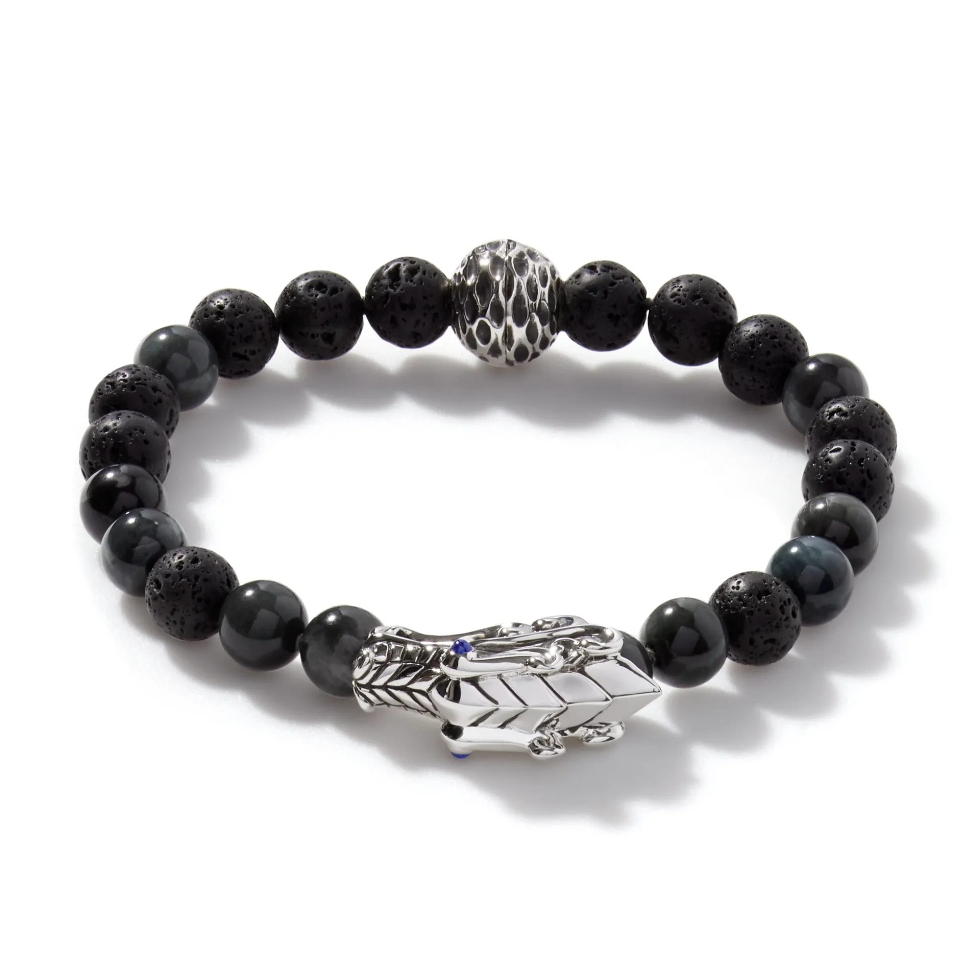 Men John Hardy Beads^Naga Beaded Bracelet, Sterling Silver
